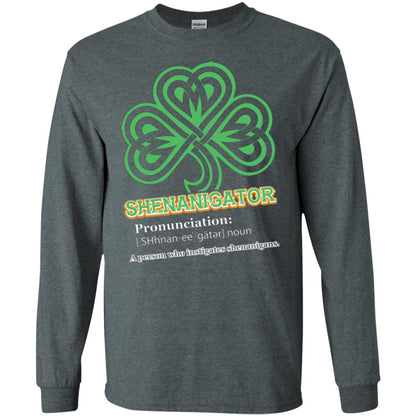 Saint Patrick's Day T-shirt Shenanigator A Person Who Instigates Shenanigans Dark Heather