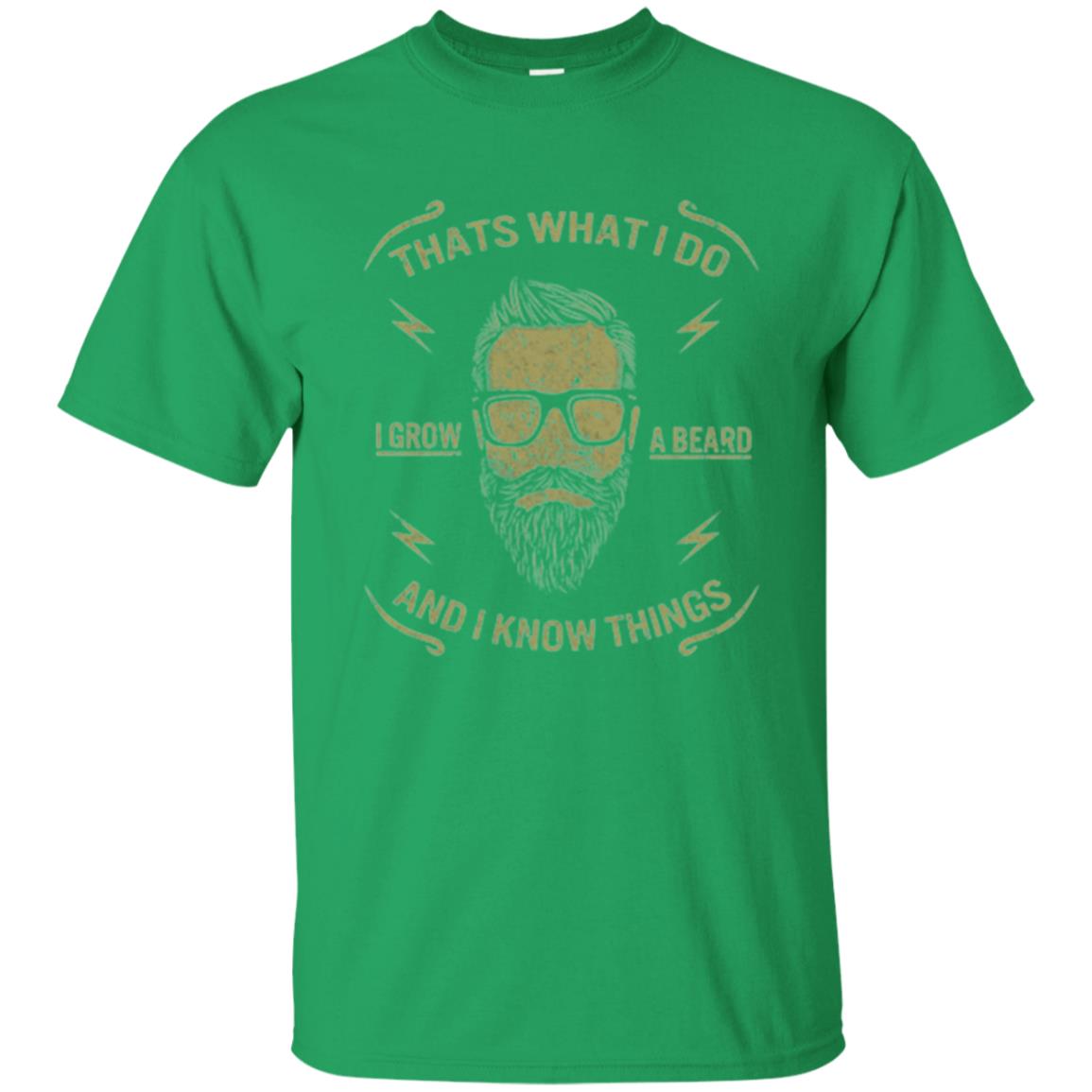 Funny Joke Retro Vintage T-shirt That What I Do I Grow A Beard Irish Green