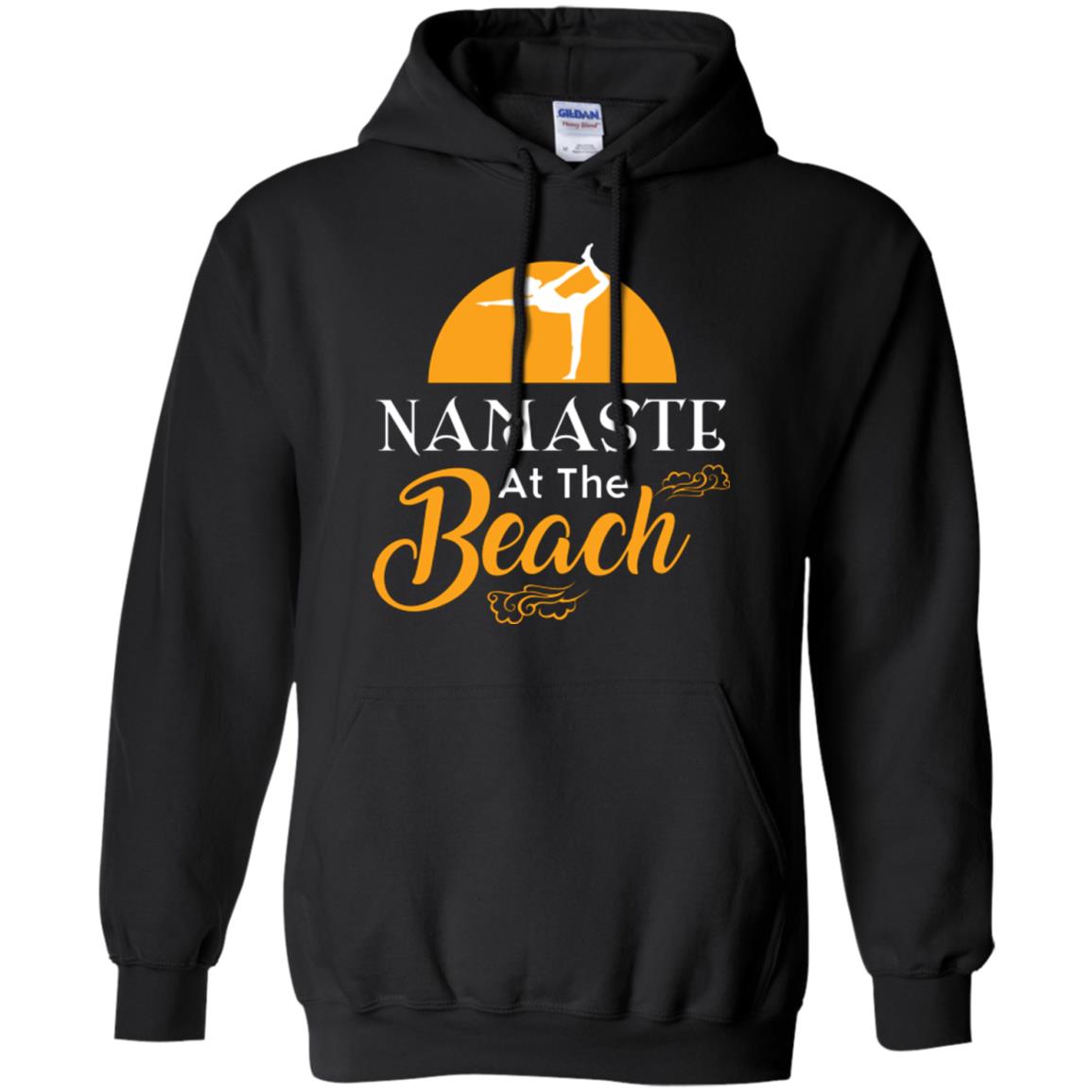 Yoga Lover T-shirt Namaste At The Beach Black