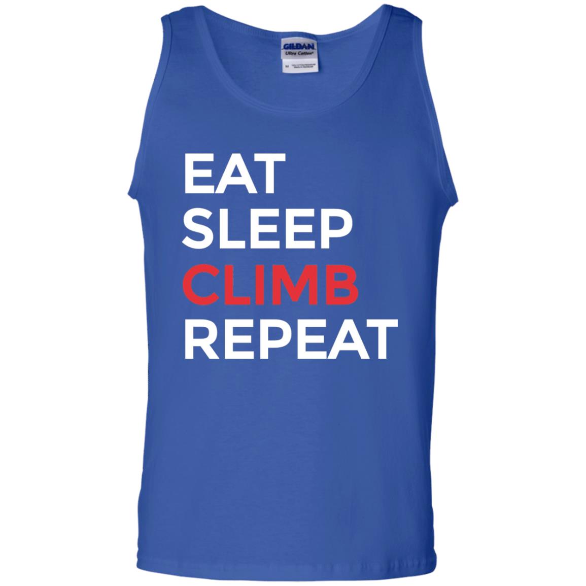 Eat Sleep Climb Repeat Mountain Climber Rock Climbing Shirt Royal