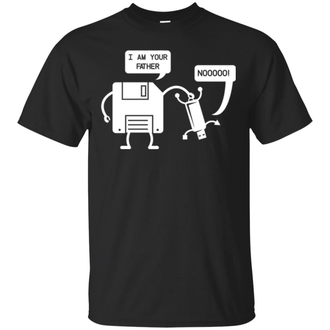 Usb Floppy Disk T-shirt I Am Your Father Black
