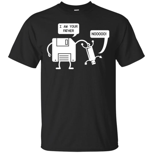 Usb Floppy Disk T-shirt I Am Your Father Black