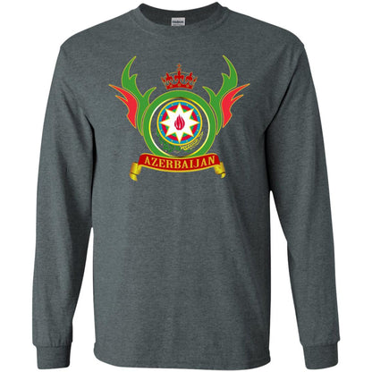 Azerbaijan Arms Coat Flag T-shirt Dark Heather