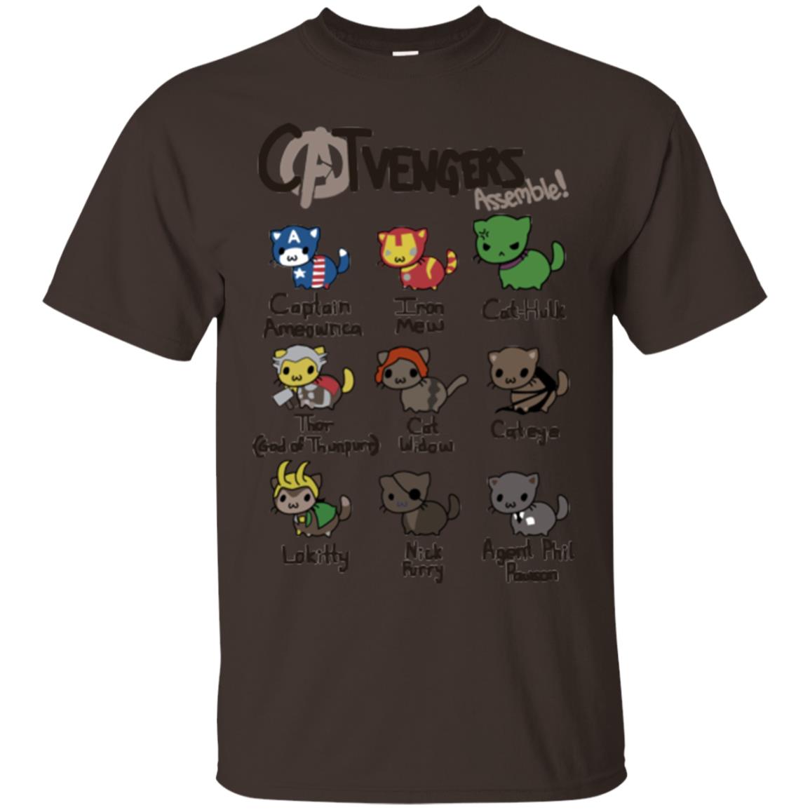 Catvengers Cat Lover Shirt Dark Chocolate