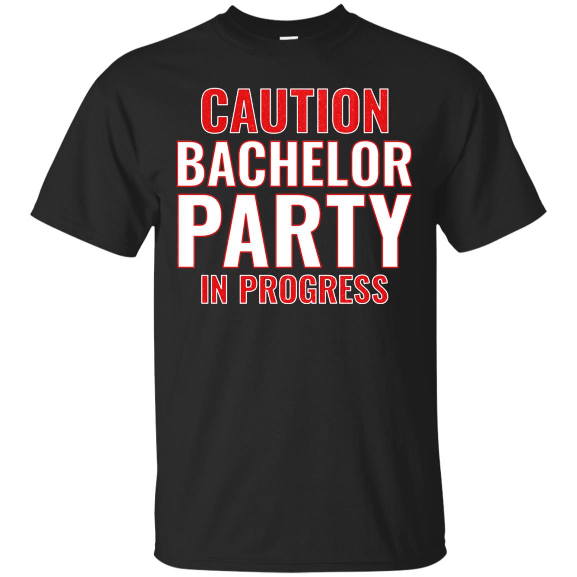 Funny Warning Caution Bachelor Party In Progress Black