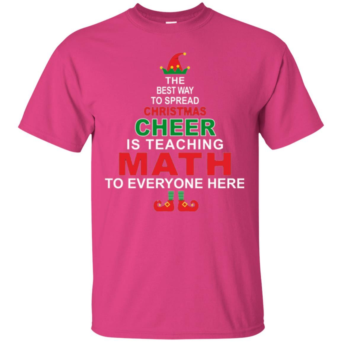 Elf Christmas T-shirt Math Teacher Christmas T-shirt Heliconia