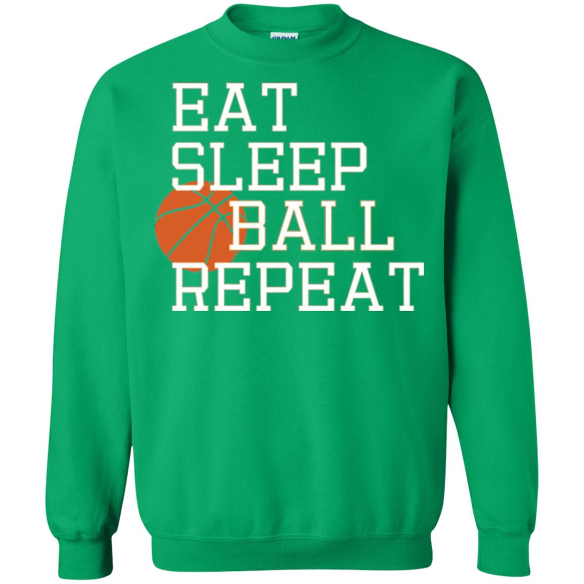 Basketball T-shirt Eat Sleep Basketball Repeat Irish Green