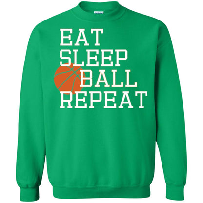 Basketball T-shirt Eat Sleep Basketball Repeat Irish Green