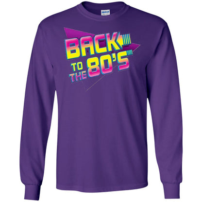 Back To The 80s Graphic Retro Novelty T-shirt Purple