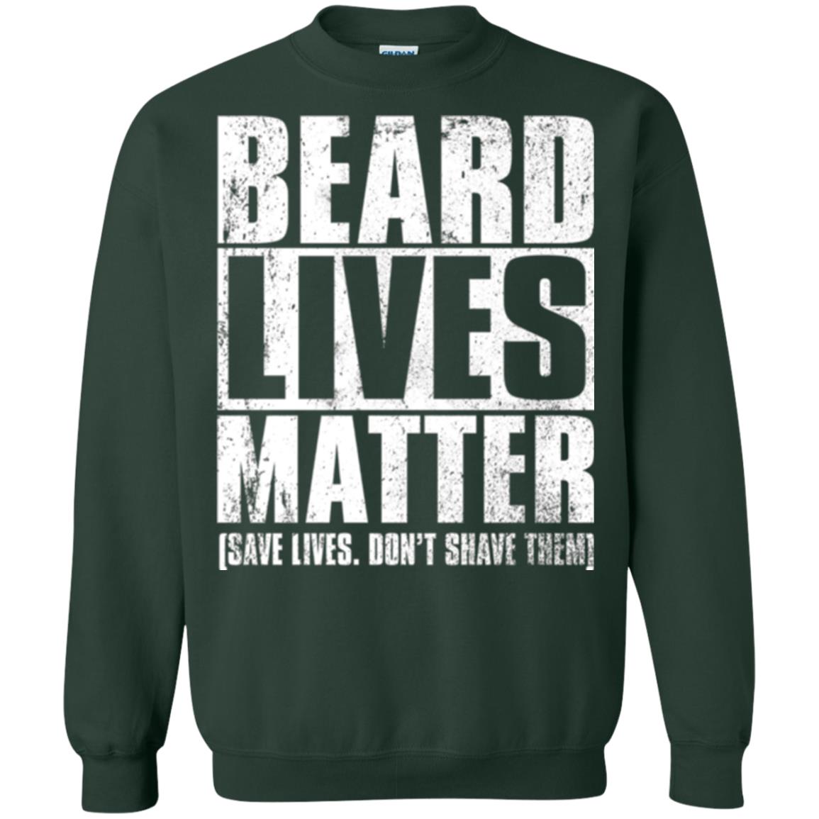 Beared Men T-shirt Beared Lives Matter Forest Green