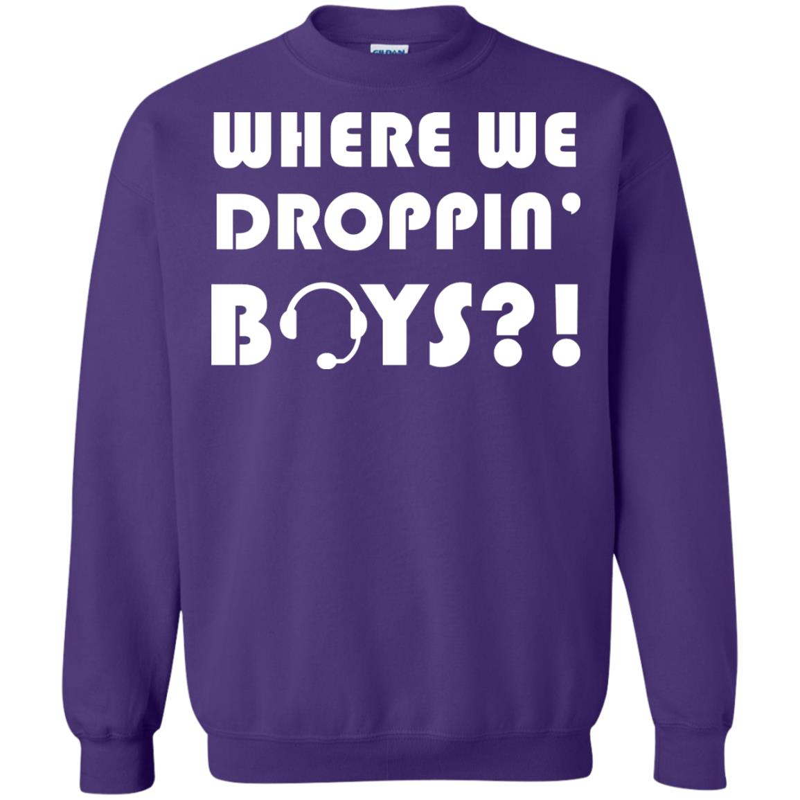 Where We Dropping Boys Gamer Shirt Purple
