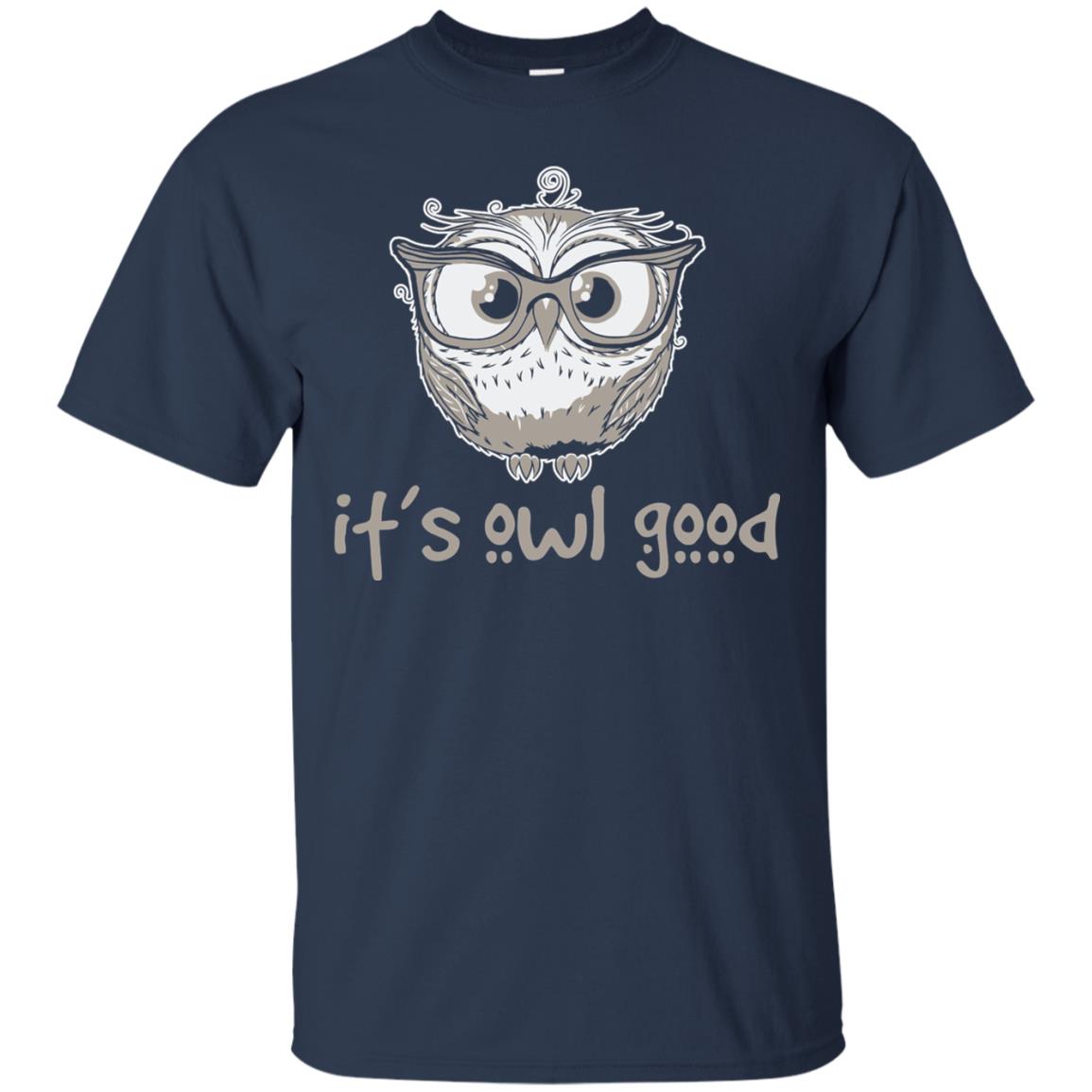 It_s Owl Good Funny Owl Lover T-shirt Navy