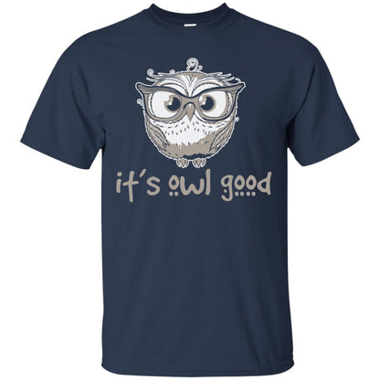 It_s Owl Good Funny Owl Lover T-shirt Navy
