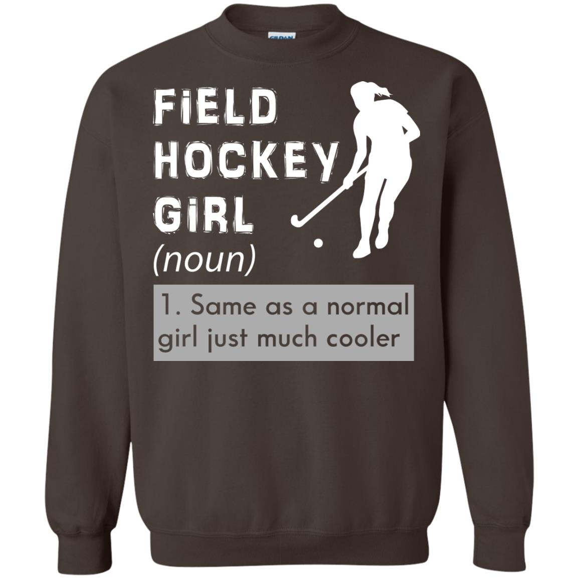 Field Hockey Girl Hockey Lover T-shirt Dark Chocolate