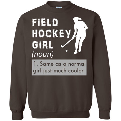 Field Hockey Girl Hockey Lover T-shirt Dark Chocolate