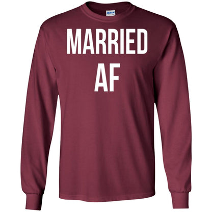 Married Af Funny T-shirt Maroon