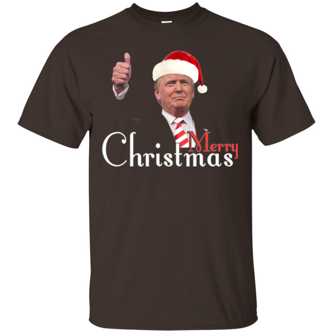Trump Merry Christmas T-shirt Dark Chocolate