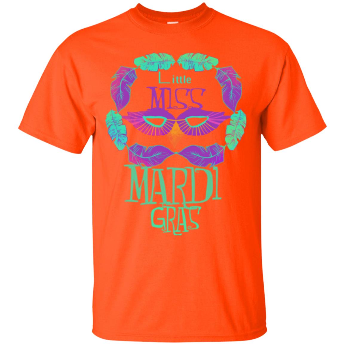 Mardi Gras T-shirt Little Miss Mardi Gras Orange
