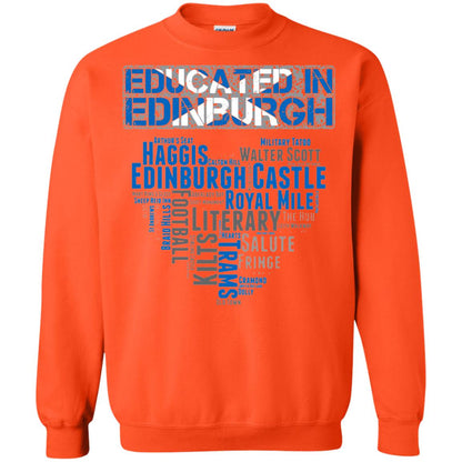 Edinburgh T-shirt Educated In Edinburgh Orange