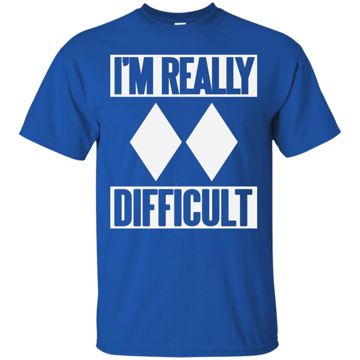 Im Really Difficult Double Black Diamond Ski T-shirt Royal