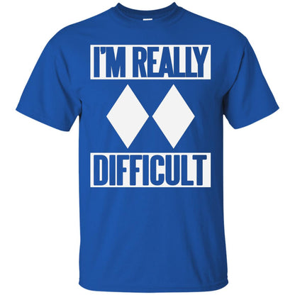 Im Really Difficult Double Black Diamond Ski T-shirt Royal
