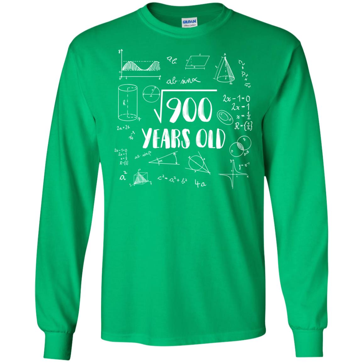 Square Root Of 900 30th Birthday 30 Years Old Math T-shirt Irish Green