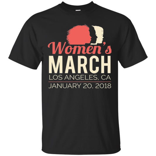 Women's March Los Angeles January 20 2018 Women's Right T-shirt Black