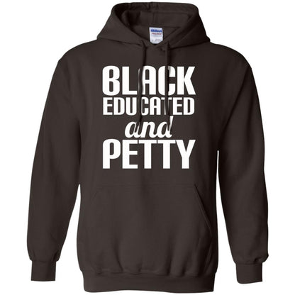 Petty Queen Juneteenth T-shirt Black Educated And Petty Dark Chocolate