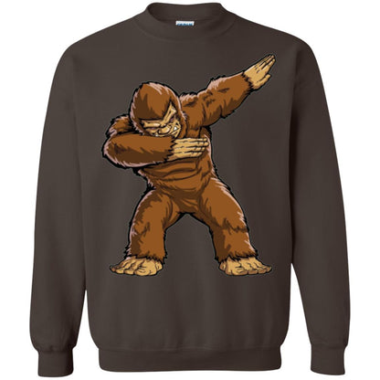Monkey T-shirt Bigfoot Sasquatch Dabbing Dark Chocolate