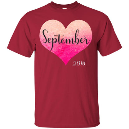 Pregnancy Reveal Announcement Party September 2018 Shirt Cardinal