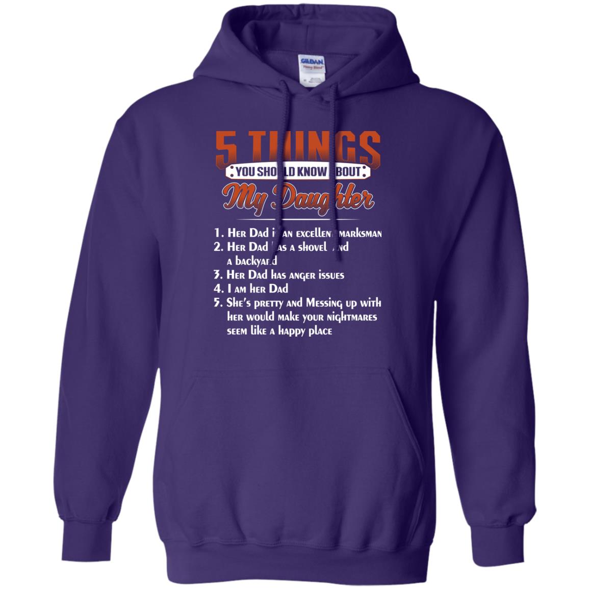 5 Things You Should Know About My Daughter Parents Shirt Purple