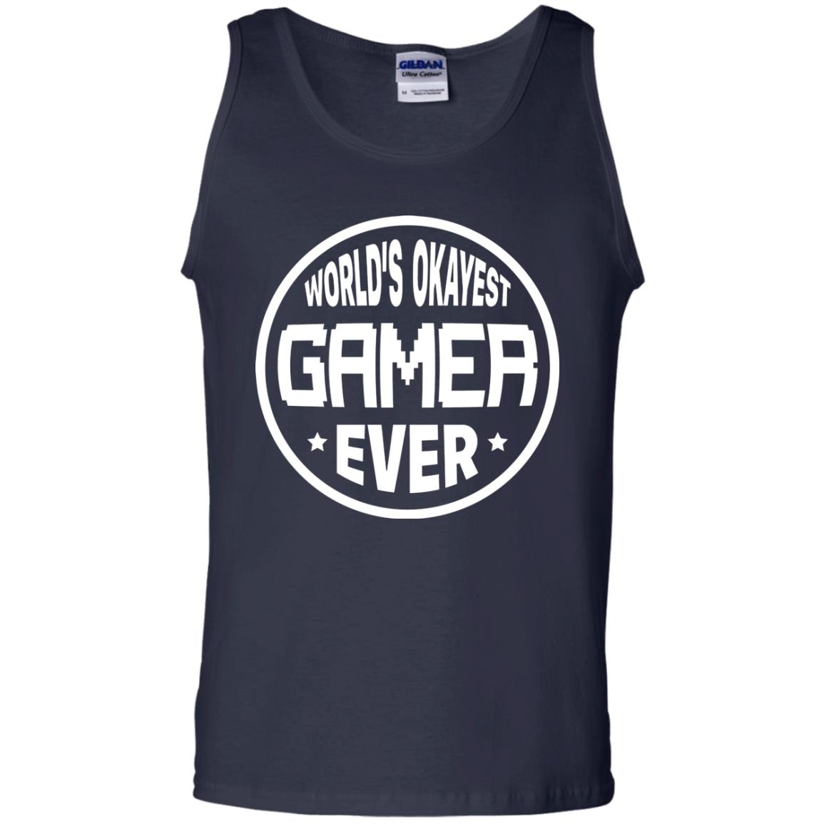 World’s Okayest Gamer Ever Best T-shirt For Gaming Lover Navy