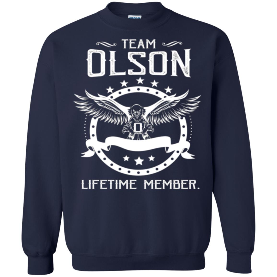 Family T-shirt Team Olson Lifetime Member Navy