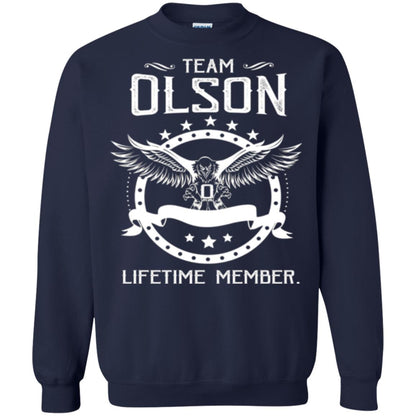 Family T-shirt Team Olson Lifetime Member Navy