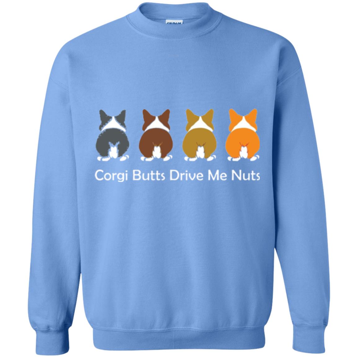 Dog Lover T-shirt Corgi Butts Drive Me Nuts Carolina Blue