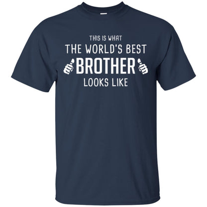 Brother T-shirt This Is What The Worlds Best Brother Looks Like Navy