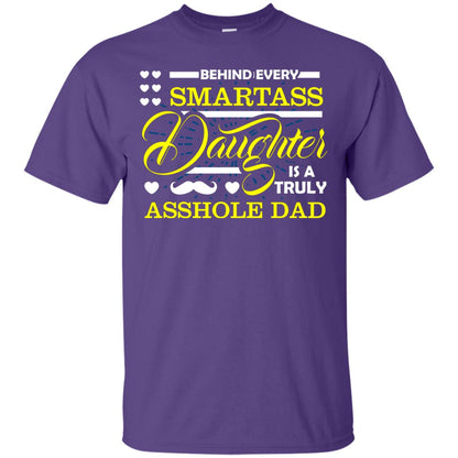 Behind Every Daughter Is A Truly Dad Family Shirt Purple