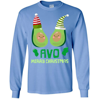Avocado Merry Christmas T-shirt Carolina Blue