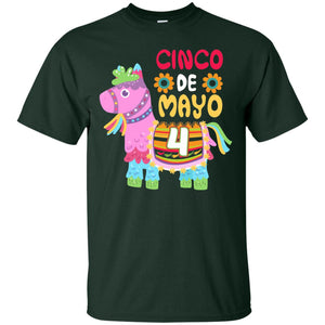 Cinco De Mayo Pinata Jockeys Horse Race 4th Birthday T-shirt