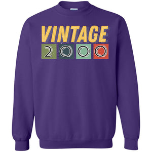 Vintage 2000 18th Birthday Gift Shirt For Mens Or WomensG180 Gildan Crewneck Pullover Sweatshirt 8 oz.