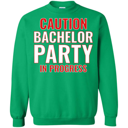 Funny Warning Caution Bachelor Party In Progress Irish Green