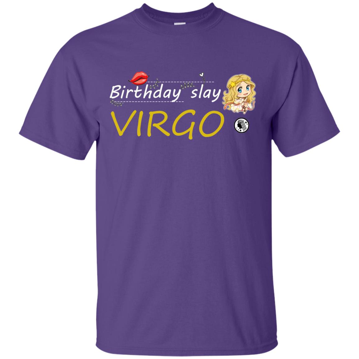 Cute Virgo Girl Birthday Lip Slay T-shirt Purple