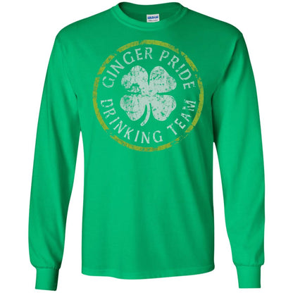 Funny Ginger Pride Drinking Team Irish T-shirt Irish Green