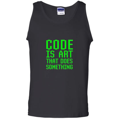 Coder T-shirt Code Is Art That Does Something Black