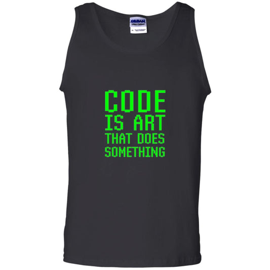 Coder T-shirt Code Is Art That Does Something Black