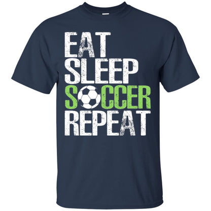 Soccer T-shirt Eat Sleep Soccer Repeat Navy