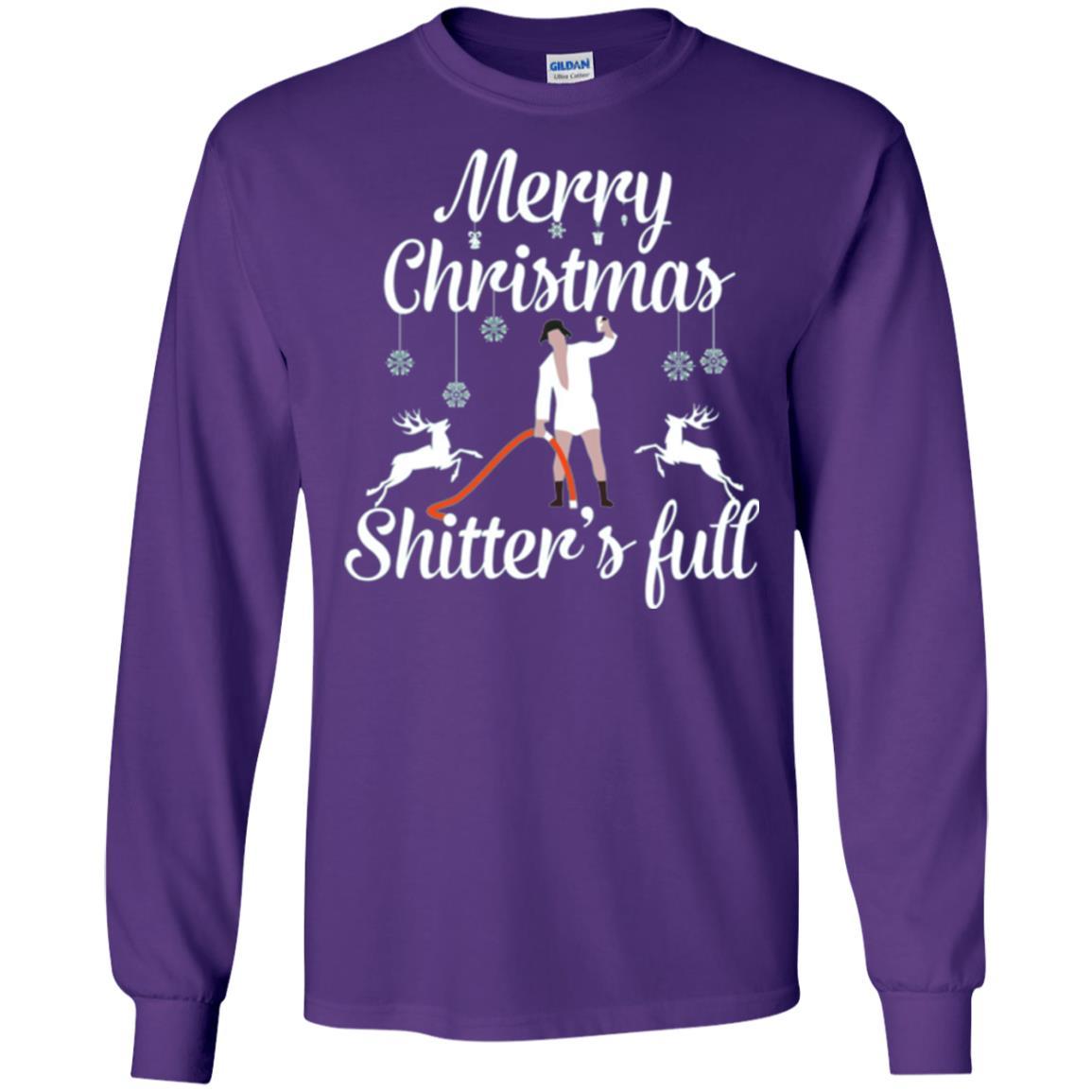 Christmas T-shirt Reindeer Merry Christmas Shitter's Full Purple