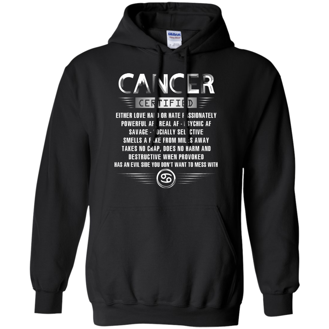 Cancer Certified Either Love Hard Or Hate Passionately Powerful Af T-shirt