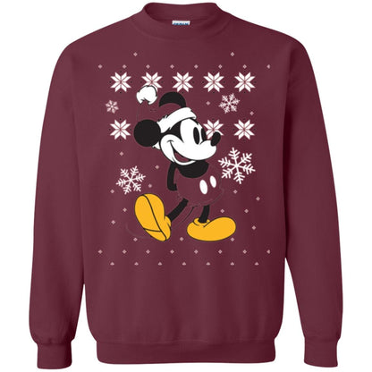 Christmas T-shirt Disney Mickey Mouse Maroon