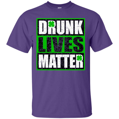 Vintage Drunk Lives Matter Saint Patrick_s Day T-shirt Purple